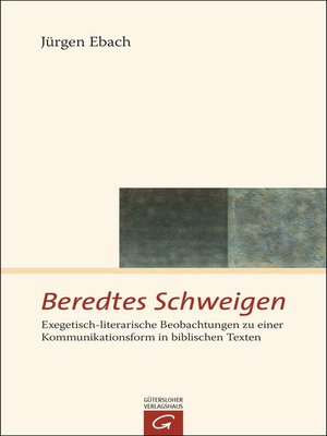 cover image of Beredtes Schweigen